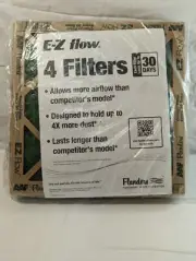 4 Flanders EZ Flow (4 Pack), 12" X 12" X 1" Air Filter E-z Replacement Green Lot