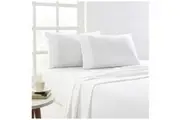 Park Avenue Single Bed Flannelette Fitted Sheet Set 175GSM Egyptian Cotton Snowy