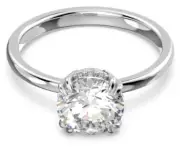SWAROVSKI CRYSTAL CONSTELLA RING ROUND SMALL WHITE SIZE 58 LARGE 5642637.NEW