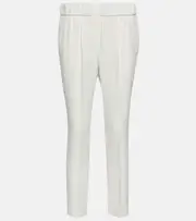 [Brunello Cucinelli] Brunello Cucinelli Tailored crêpe pants AU 10 white