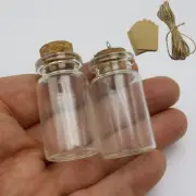 Small Glass Bottles With Cork Stopper Vial Cute Mini Wishing Bottle Label Tags