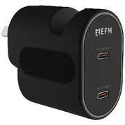 EFM 35W Dual Port USB-C Wall Charger Black