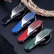 Black Green Red Blue Fork Spoon Multi-Functional Dinnerware Sets Picnic