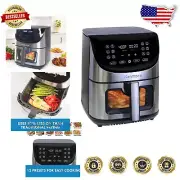 Powerful 1700W Air Fryer - 8 Qt Digital Touch & Non-Stick Basket for Easy Meals