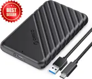 2.5" USB C to SATA III Enclosure, 6Gbps, Tool-Free, UASP for SSD/HDD, Black
