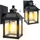 Solar Wall Lights Outdoor, Dusk to Dawn Solar Sconces, Motion Sensor Porch Li...