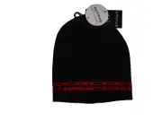 SPYDER Black / Red REVERSIBLE Logo Winter Knit Beanie HAT Cap Mens One Size NEW