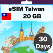 eSIM Taiwan - 20 GB - 30 Days - Travel eSIM | QR code activation