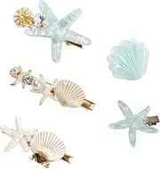 Shell Pearl Starfish Hair Clip Set for Women Girls, Princess Alligator Hair Clips, Ladies and Girls Headwear Styling Tools Hair Accessories