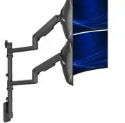 VIVO Dual Pneumatic Monitor Wall Mount, Fits Ultrawides up to 49"