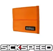 SICKSPEED WALLET SEAT BELT SEATBELT PAD RACING HARNESS BIFOLD BILLFOLD ORANGE
