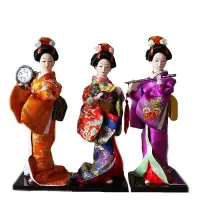 在飛比找樂天市場購物網優惠-日本藝妓人偶擺件 和服娃娃 絹人布偶裝飾品 日式和風禮品 2