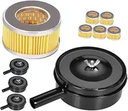 4pcs Air Compressor Filter Intake Sound Muffler for Piston Screw Compressors Easy Installation Construction Includes Spare Filter Elements Efficient Air