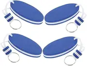 Didiseaon 4pcs Oval Floating Keychain Pendant Foam Key Float for Water Sports Fishing Surfing Boating Lightweight Water Resistant Keep Keys