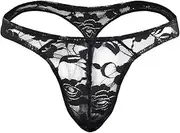 [Czizitong] Mens Sexy Low Rise Thongs G-String lace Underwear Briefs