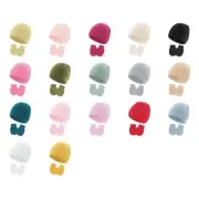 2Pcs/set Fashionable Brimless Baby Hat Trend Headgear with Anti-grab Mittens