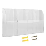 Clear Acrylic Remote Control Storage Box Mobile Phone Holder Case Organizer w...