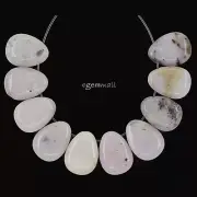 10 Pink Peruvian Opal Flat Pear Beads ap. 15x20mm #76188