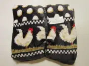Vera Bradley Chanticleer 80" X 50" Chickens & Eggs Plush Throw Blanket