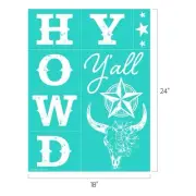 NEW “Howdy Y’all” Chalk Couture Chalk Transfer Stencil Size E RETIRED