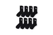 Champion Men's Cushioned Foot Arch Support Crew Socks 8 Pairs - Black