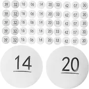 Balls Set of 50 Numbered Entertainment Balls for Parties White Sturdy Plastic for Tombola Games