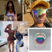 Fashion Protective Reflective Plastic Full Face Cover Shield Goggle Sunglasses