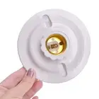 E27 LED Light Bulb Holder Round Socket E27 Base Hanging Lamp Socket Screw B -b+