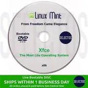 Linux Mint 19.3 Tricia Xfce Edition Live CD Bootable DISC for Old 32bit Computer