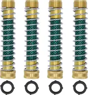 Garden Hose Extension Adapter, Hose Kink Protector with Coil Spring, 4 Pack