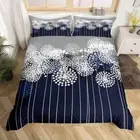 Duvet Cover Set Twin Size White Geometric Lines Bedding Set for Teens Women Men