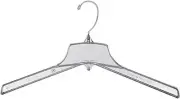 Hangers Plastic Coat 100 Clothes Clear Break Resistant Chrome Swivel Hook 17"