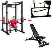 Body-Solid SPR1000SSP2 Commercial Power Rack w/Power Rack Strap Safeties + Adjus