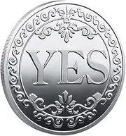 Yes No Decision Coin Commemorative Coin Throwing Game Collector 1 Piece