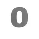 100 mm House Number 0 Plate Stainless Steel 304 Flat Sign Mail Letter Outdoor 1x