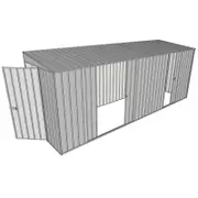 Build-a-Shed 1.5 x 5.2 x 2m Hinged Door Tunnel Shed With 3 Sliding Side Doors - Zinc