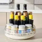 Large Capacity 360 Degree Rotating Spice Rack Cosmetic Storage Box Kitchen