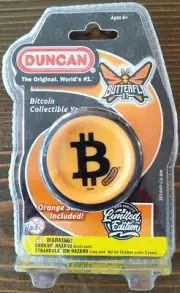 DUNCAN Bitcoin Yo-Yo Butterfly XT Orange Ltd Ed. Sealed NEW Crytpo Toy Free Ship