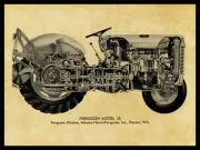 Ferguson Tractors NEW Metal Sign: Model 35 Schematic Cutaway View