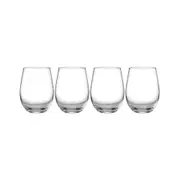 4pc Tempa Quinn 520ml Glass Tumbler Water/Juice Cocktail Drinking Cup Set Clear