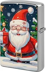 [GHBNK] Merry Christmas Santa Claus Lighter Case, Lighter Protective Cover, Personalized Metal Shell Graffiti Design