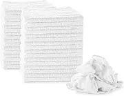 [Nabob Wipers] White Terry Rags 2lb Bulk Towel Rag Multipurpose 12x12 Inches 100% Cotton Ring Spun Cleaning Solution for Body Shops, Garages, Restaurants, Home, Bars (22-25 Pack)