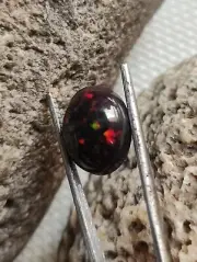 black opal cabochon /black Opal Cabs /Opal Ring / Loos Opal / Fire Opal /Opal