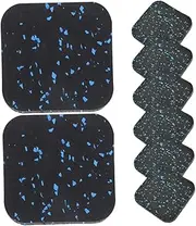 WOONEKY 8pcs Rubber Workout Mat for Gym Equipment Treadmill Pads with Shockproof Protection for Hardwood Floors Durable Non Slip Floor Mats for Home Fitness