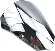 Jininglijindianzi Compatible with Yamaha DO FZ6 Make S2 FZ6 2003 2004 2005 2006 2007 2008 Parabrisas De La Motorcycle Windshield(Chrome)