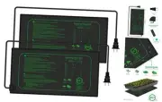 2 Pack 21W Seedling Heat Mat for Seed Starting,10" x 20.75" 2pack 10" x 20.75"