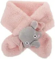 [WESIEVYA] Scarf Blankets Fake Collar Fur Cashmere Scarf Comforter Neck Warmer Women Boy Scarves Warm Scarf Scarf Elephant Neck Warmer Christmas Pink Plush