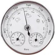 Barometer,Outdoor Barometer,Barometer Thermometer Hygrometer,5 in Analog Weather Station,3 in 1 Barometers for The Home Wall,Weather Barometer,for Living Room,Terrace,Office Wall Decor
