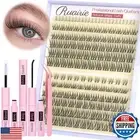Ruairie Lash Clusters Kit Natural Lash Extension Kit 4 Styles Wispy Eyelash E