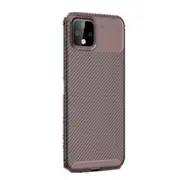 2 Pcs Carbon Fiber Texture Shockproof TPU Case for Google Pixel 4(Brown)